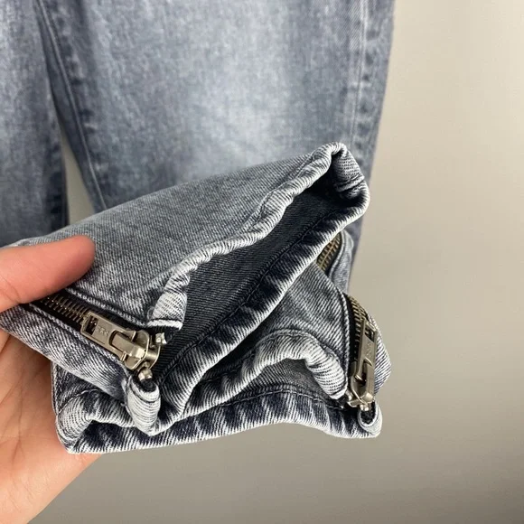 Mother The Swooner Ankle Zip In Static Size 25 - Picture 11 of 16